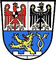 Erlangen: Zwei Pleitegeier symbolisieren die Studentenschaft, und der Löwe unten schreit nach Bier!