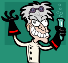 Mad scientist caricature mirro.svg