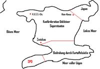 Karte; die roten Linien zeigen die Grenzen